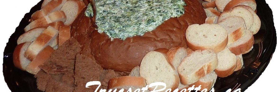Trempette fromagée artichauts et épinards